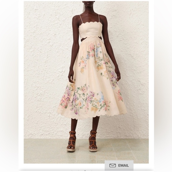 Zimmermann Halliday scallop midi dress - Picture 4 of 13